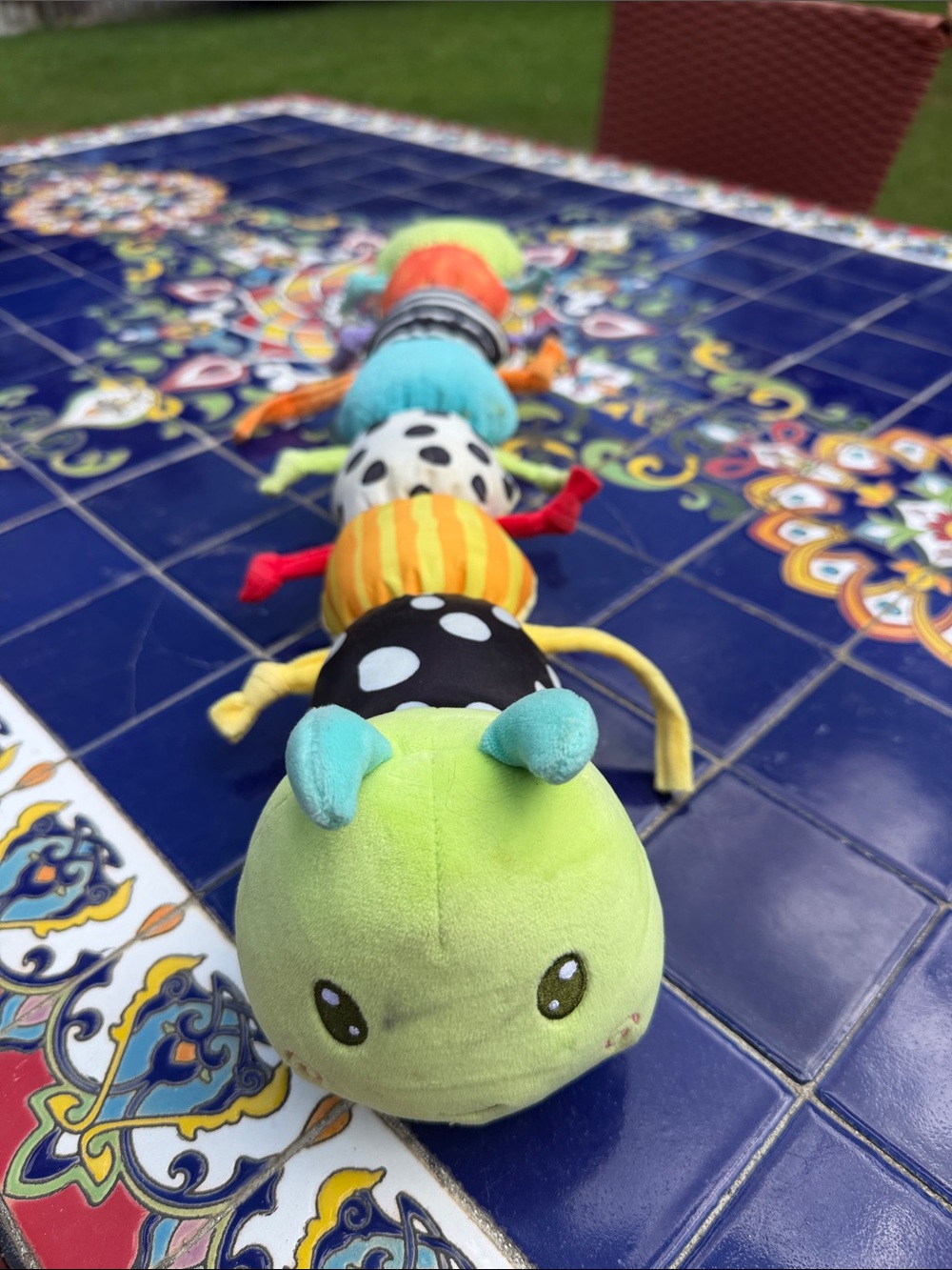 Caterpillar toy makes noises